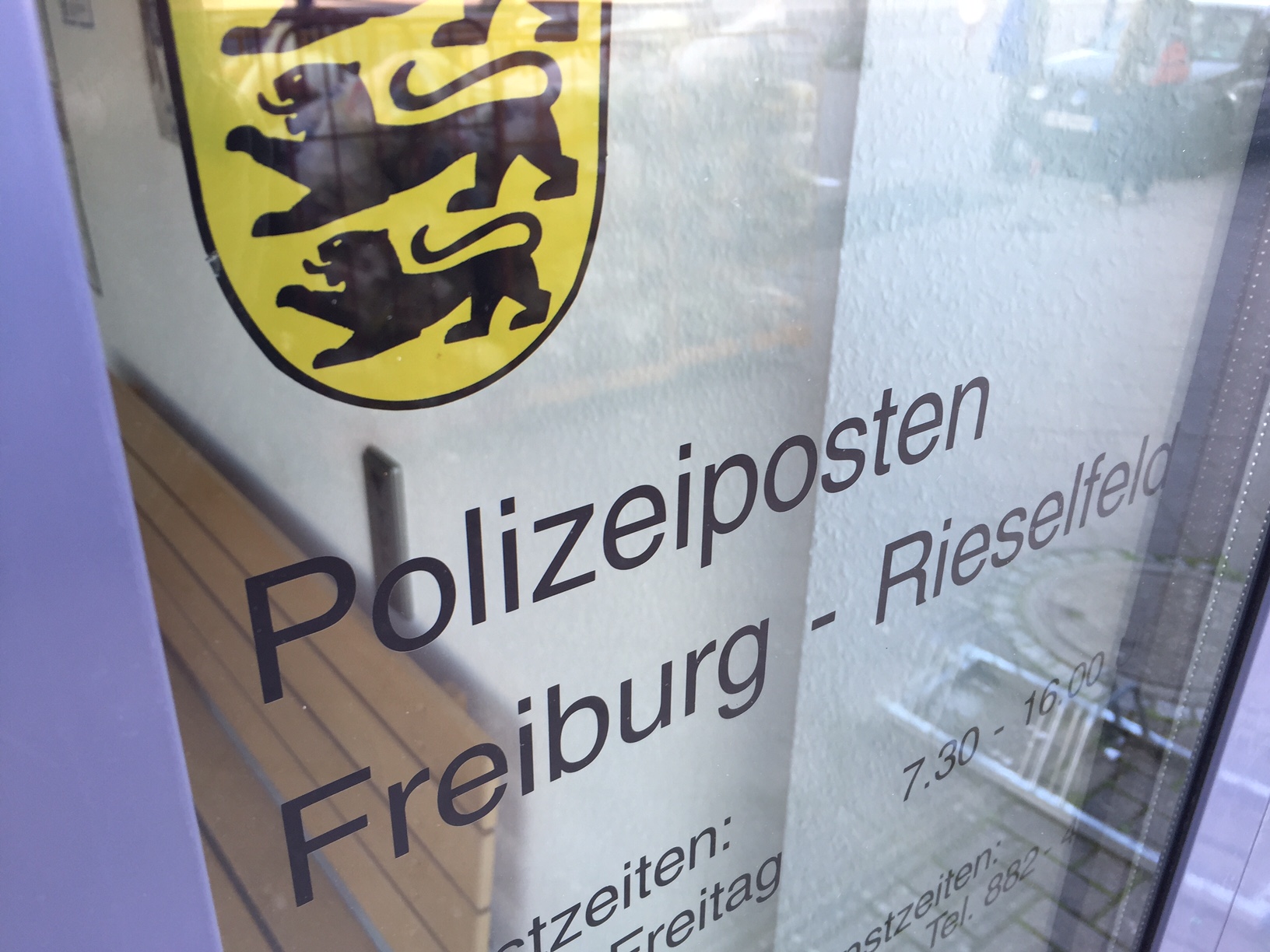 Polizeiposten Rieselfeld Eingang